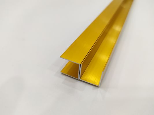 Custom Aluminium Profiles Gold Anodizing Aluminium Channel Profile with T5 Temper
