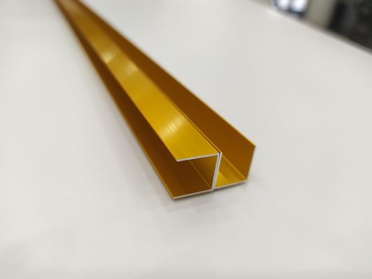 Custom Aluminium Profiles Gold Anodizing Aluminium Channel Profile with T5 Temper