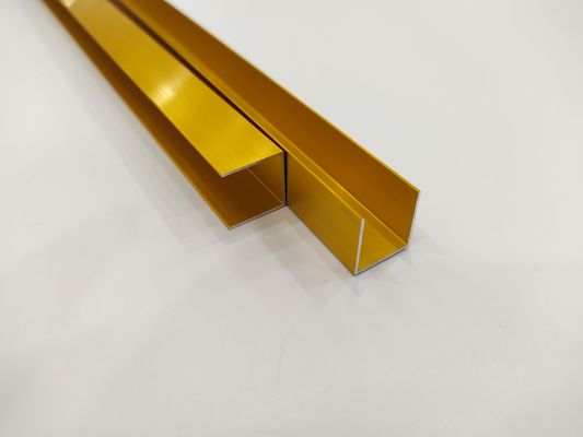 Custom Aluminium Profiles Gold Anodizing Aluminium Channel Profile with T5 Temper