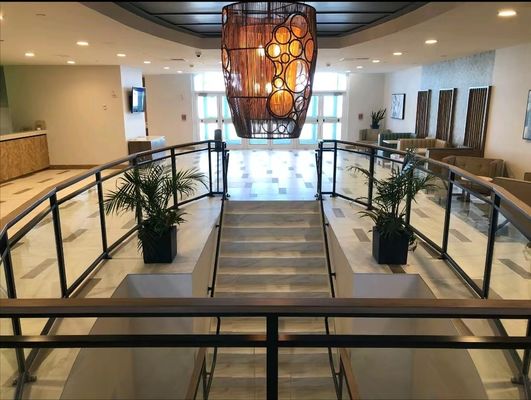 Aluminum Extruded Profiles Anodizing U Channel Glass Railing for Frameless Balustrades