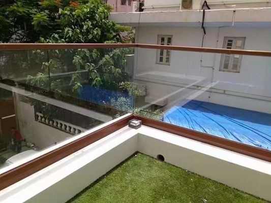 Aluminum Extruded Profiles Anodizing U Channel Glass Railing for Frameless Balustrades