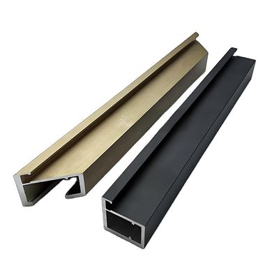 GB5237-2008 Standard Wooden Grain Aluminium Handle Profile for Furniture or Kitchen Cabinets