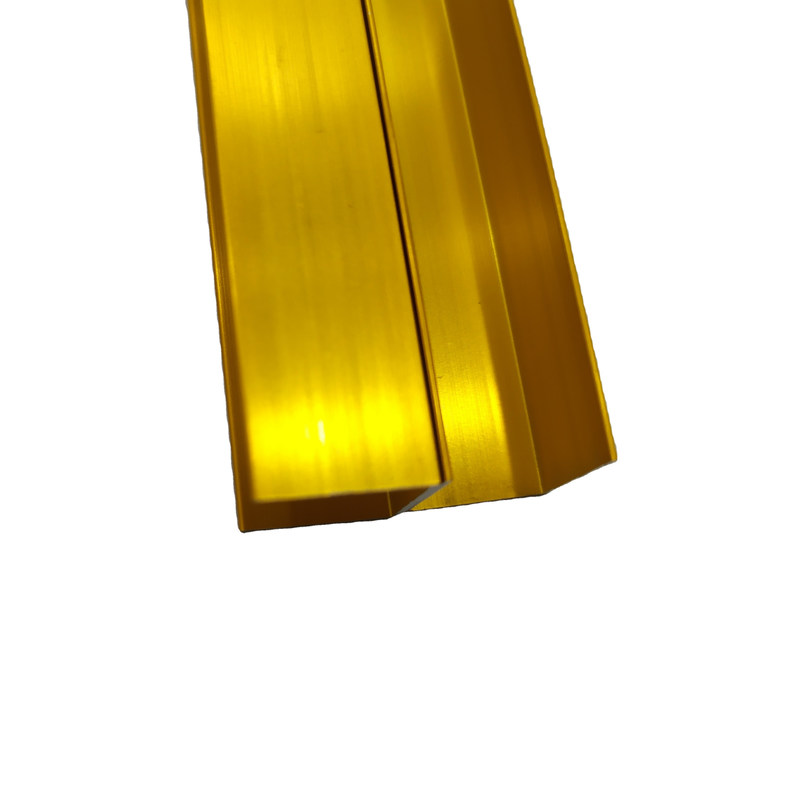 Custom Aluminium Profiles Gold Anodizing Aluminium Channel Profile with T5 Temper