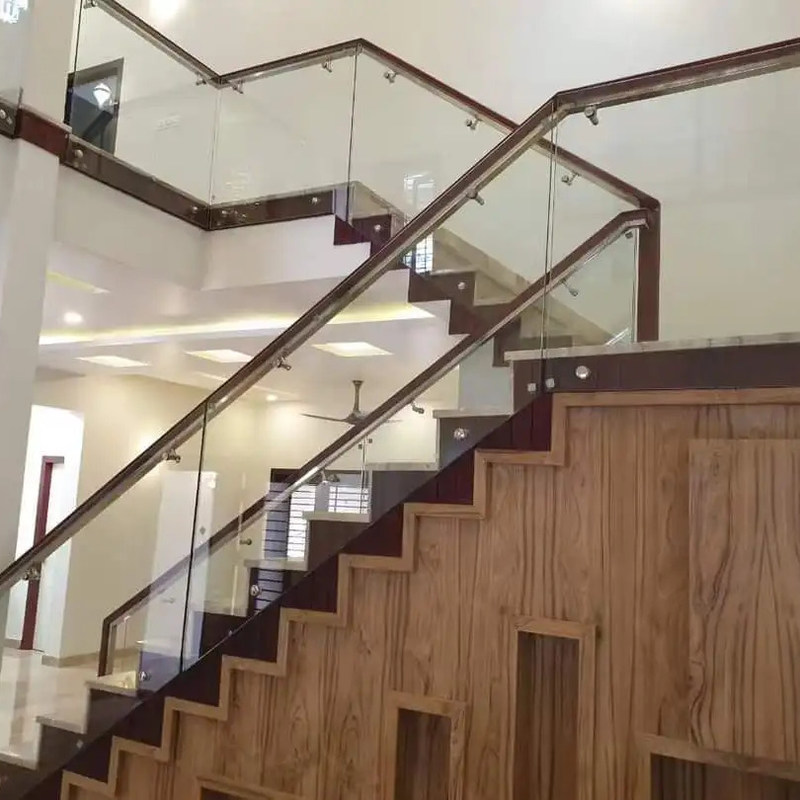 Aluminum Extruded Profiles Anodizing U Channel Glass Railing for Frameless Balustrades