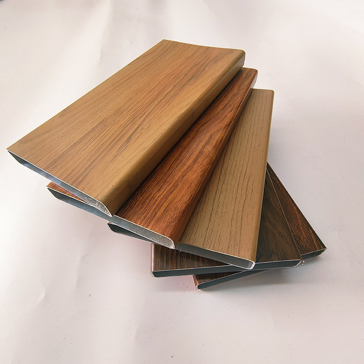 Aluminum Wood Grain Printed Partition Extrusion Profiles for Doors and Windows Is Alloy