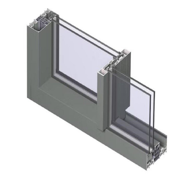 Extrusion Window Profile with Competitive and Sand Blasting Anodized Aluminum Profile